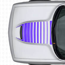 Autocollants en vinyle rayés pour ventilation de capot Strobe pour Dodge Challenger 2015+_2