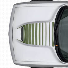 Autocollants en vinyle rayés pour ventilation de capot Strobe pour Dodge Challenger 2015+_3