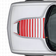 Autocollants en vinyle rayés pour ventilation de capot Strobe pour Dodge Challenger 2015+_4