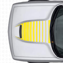 Autocollants en vinyle rayés pour ventilation de capot Strobe pour Dodge Challenger 2015+_6