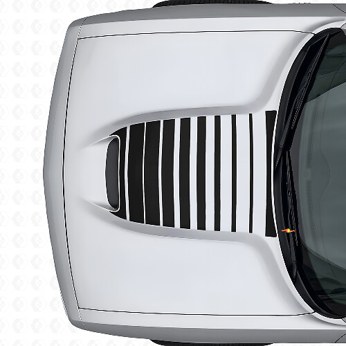 Autocollant vinyle bandes capot stroboscopiques pour Dodge Challenger 2015+_1