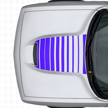 Autocollant vinyle bandes capot stroboscopiques pour Dodge Challenger 2015+_2