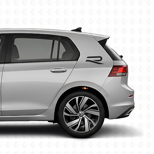 Kit de décalcomanie vinyle Logo R arrière latéral pour Volkswagen Golf R MK8 2023