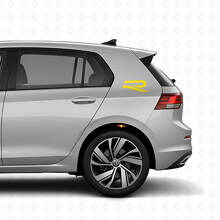 Kit de décalcomanie vinyle Logo R arrière latéral pour Volkswagen Golf R MK8 2023_6