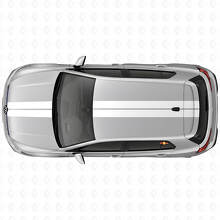 Kit de décalcomanies vinyles à bandes doubles pour capot et toit Racing pour Volkswagen Golf R MK8 2023_5