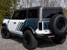 Kit complet de décalcomanies en vinyle carte topographique pour Ford Bronco_2