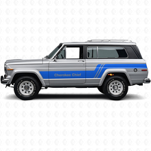Kit de décalcomanies en vinyle pour bandes latérales Cherokee Chief pour Jeep Cherokee 1979_2