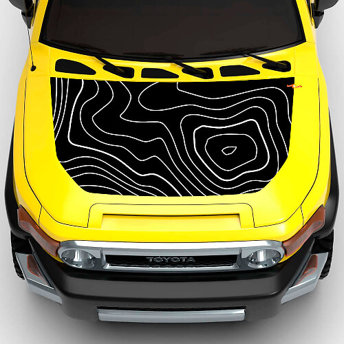 Kit de décalcomanies vinyle en relief pour capot et côtés pour Toyota FJ Cruiser_1
