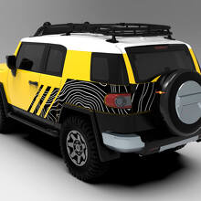 Kit de décalcomanies vinyle en relief pour capot et côtés pour Toyota FJ Cruiser_2
