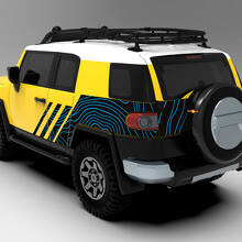 Kit de décalcomanies vinyle en relief pour capot et côtés pour Toyota FJ Cruiser_4