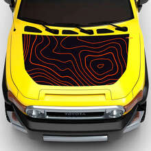 Kit de décalcomanies vinyle en relief pour capot et côtés pour Toyota FJ Cruiser_5