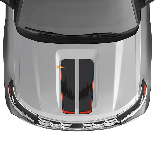 Jeu d'autocollants vinyles à double bande de capot pour Musclecar Explorer ST1 2020-2026