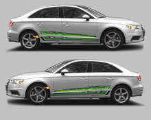 Kit d'autocollants vinyle bandes latérales Techno Style pour Audi A3_3
