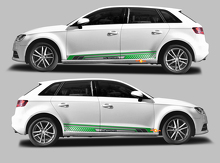 Kit d'autocollants vinyle bandes latérales Sport Techno Style A3 pour Audi A3 Sportback_3