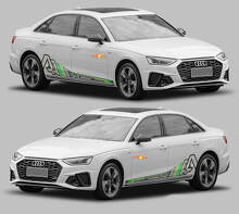 Kit de décalcomanies en vinyle bandes bas de caisse style A4 pour Audi A4_3