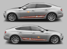 Kit de décalcomanies en vinyle bandes latérales style Techno Sportback pour Audi A5_3