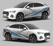 Kit de décalcomanies vinyle bandes latérales Techno Style pour Audi Q3 2019_3