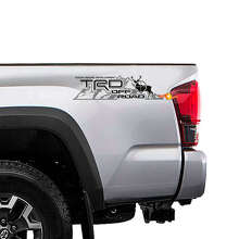 Ensemble d'autocollants vinyle latéraux TRD Off Road Mountain Deer Bed pour camions Toyota_2