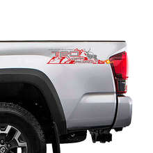 Ensemble d'autocollants vinyle latéraux TRD Off Road Mountain Deer Bed pour camions Toyota_3