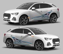 Kit de Déco Autocollants Vinyle Logo Q3 et Bandes Latérales Abstraites pour Audi Q3 2019_3