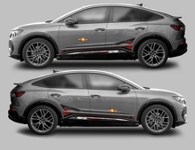 Kit de décalcomanies vinyle de bandes latérales Accent pour Audi Q4 Sportback E-Tron_3
