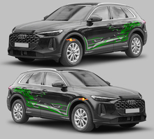 Kit d'autocollants en vinyle à bandes latérales style techno entrelacé pour Audi Q5_3