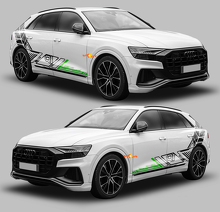 Kit de Stickers Vinyle Bande Latérale Style Graphique Techno pour Audi Q8_3