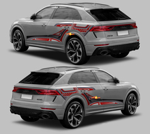 Kit d'autocollants en vinyle à bandes latérales de style graphique abstrait pour Audi RS Q8_2
