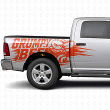 Kit de décalcomanies latérales style éclaboussure Grumpy Bee pour camion Dodge Ram_8