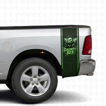 Kit de Stickers Vinyle de Chevet Style Nid d'Abeille Grumpy Bee pour Camion Dodge Ram_3