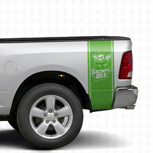 Kit d'autocollants vinyle bandes de chevet style nid d'abeille Grumpy Bee pour camion Dodge Ram_3