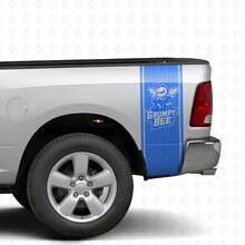 Kit d'autocollants vinyle bandes de chevet style nid d'abeille Grumpy Bee pour camion Dodge Ram_4