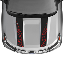 Kit d'autocollants en vinyle à bandes capot Double Contour Montagne pour Musclecar Explorer ST 2020-26_2