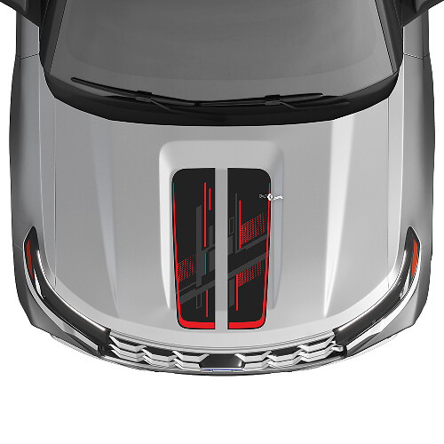 Kit de décalcomanies en vinyle pour bandes de capot perforées Techno pour Musclecar Explorer ST 2020-26