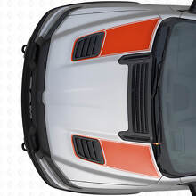 Set de Déco Autocollants Vinyle Rayures de Ventilation Capot Double Contour pour Dodge Ram Sport 2019+_4
