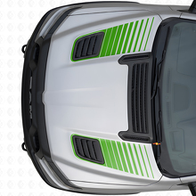 Jeu d'autocollants vinyles à bandes à deux stroboscopes pour prise d'air de capot pour Dodge Ram Sport 2019+_3