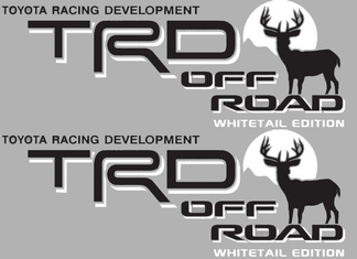 2 TOYOTA TRD OFF Mountain DEER WHITETAIL EDITION TRD racing développement côté vinyle autocollant autocollant 3