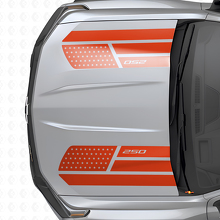 Ensemble d'autocollants vinyle bandes capot style Étoiles et Acier avec drapeau des États-Unis pour Chevrolet Colorado_4