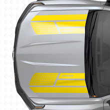 Ensemble d'autocollants vinyle bandes capot style Étoiles et Acier avec drapeau des États-Unis pour Chevrolet Colorado_5