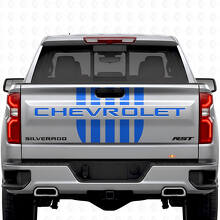 Autocollants en vinyle style Étoiles & Acier pour hayon Chevrolet Silverado_2