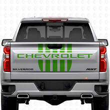 Autocollants en vinyle style Étoiles & Acier pour hayon Chevrolet Silverado_4