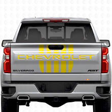 Autocollants en vinyle style Étoiles & Acier pour hayon Chevrolet Silverado_5