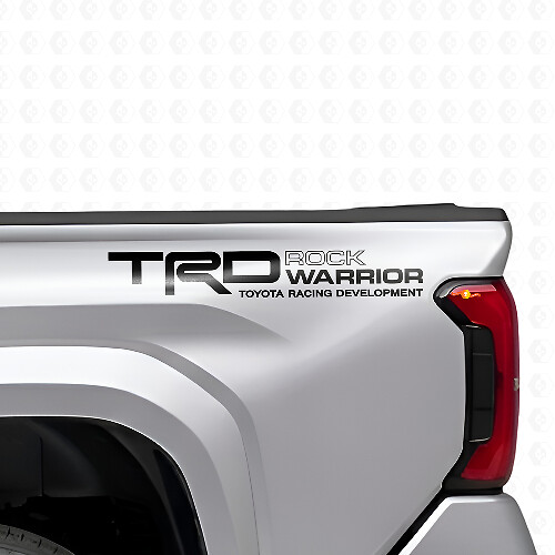 Ensemble d'autocollants en vinyle TRD Rock Warrior pour côtés de benne de camions Toyota_1