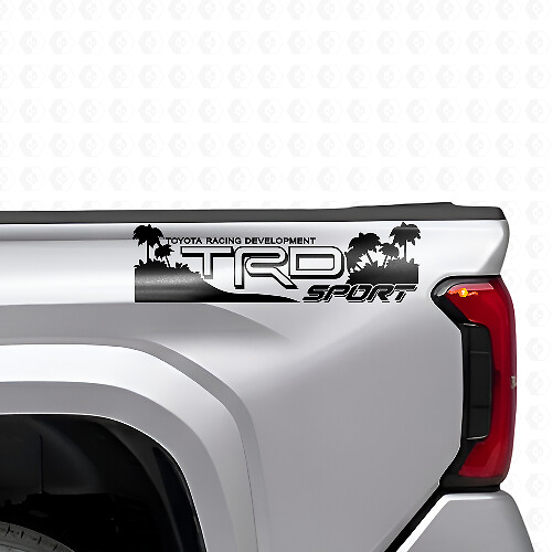 Ensemble d'autocollants vinyle latéraux arrière style plage TRD Off Sport pour camions Toyota