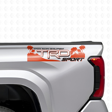 Ensemble d'autocollants vinyle latéraux arrière style plage TRD Off Sport pour camions Toyota_4
