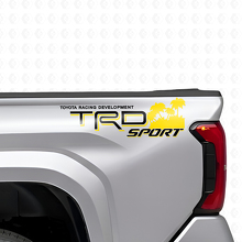 Ensemble d'autocollants en vinyle latéraux arrière style plage TRD Sport pour camions Toyota_10