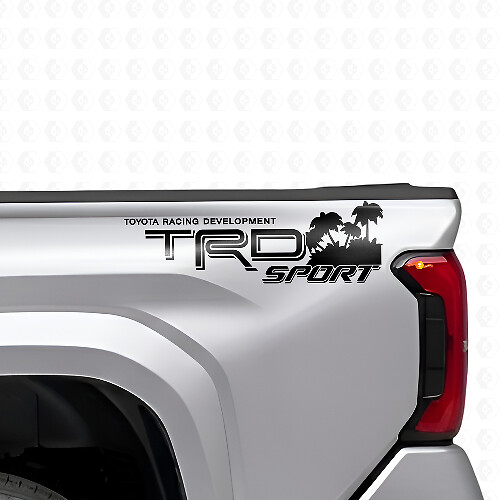Ensemble d'autocollants en vinyle latéraux arrière style plage TRD Sport pour camions Toyota