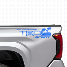 Ensemble d'autocollants en vinyle latéraux arrière style plage TRD Sport pour camions Toyota_2
