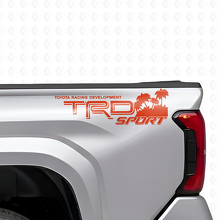 Ensemble d'autocollants en vinyle latéraux arrière style plage TRD Sport pour camions Toyota_4