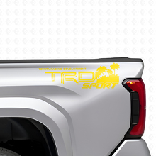 Ensemble d'autocollants en vinyle latéraux arrière style plage TRD Sport pour camions Toyota_5